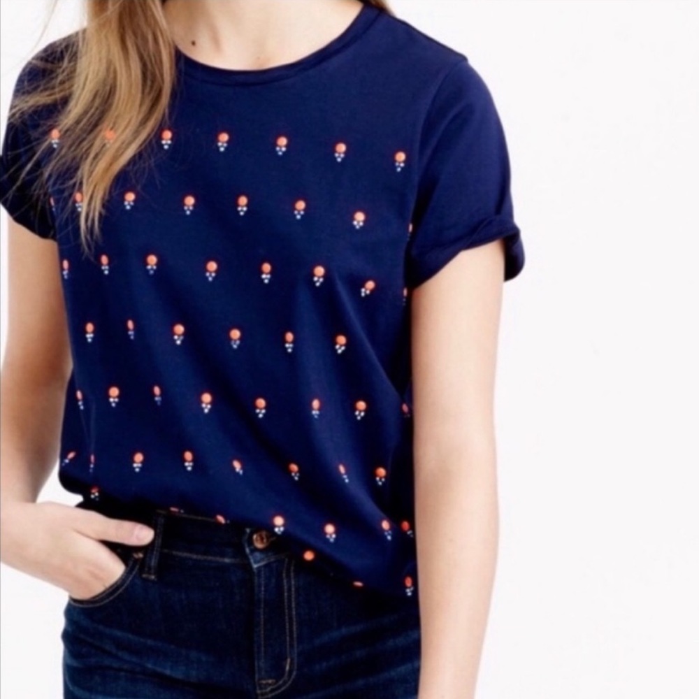 J. Crew Sequin Dot Embellished Top